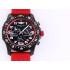Professional Endurance SF AAA PVD carbon fibre Black/Red Dial on Red rubber bracelet VK63 Quartz