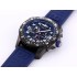 Professional Endurance SF AAA PVD carbon fibre Black/Blue Dial on Blue rubber bracelet VK63 Quartz