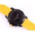 Professional Endurance SF AAA PVD carbon fibre Black/Yellow Dial on Yellow rubber bracelet VK63 Quartz