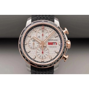 Mille Miglia 168571 SS/RG V7F 1:1 Best Edition White Dial on Black Rubber Strap A7750