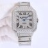 Santos De Cartier SF Swarovski diamonds Rome Diamond Dial on Diamond Bracelet A8215