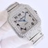 Santos De Cartier SF Swarovski diamonds Arab Diamond Dial on Diamond Bracelet A8215
