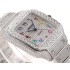 Santos De Cartier SF Swarovski diamonds Colour Arab Diamond Dial on Diamond Bracelet A8215