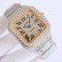 Santos De Cartier SF Swarovski diamonds SS/YG Rome Diamond Dial on Diamond Bracelet A8215