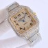 Santos De Cartier SF Swarovski diamonds SS/YG Arab Diamond Dial on Diamond Bracelet A8215