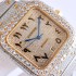 Santos De Cartier SF Swarovski diamonds SS/YG Arab Diamond Dial on Diamond Bracelet A8215