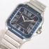 Santos de Cartier GF SS/PVD Best Edition Blue Dial on SmartLinks Bracelet MIYOTA 9015 V2