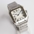 Santos de Cartier GF 1:1 Best Edition SS White Dial on SmartLinks Bracelet MIYOTA 9015 V2