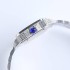 SANTOS DE CARTIER SF Best Edition Full Diamonds Bezel Blue DIal on SS Bracelet A2813