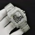 Santos De Cartier 100th anniversary TWF Swarovski diamonds SS Diamond Leopard Dial on Bracelet A2824