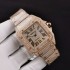 Santos De Cartier 100th anniversary TWF Swarovski diamonds RG Rome Diamond Dial on Bracelet A2824