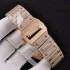 Santos De Cartier 100th anniversary TWF Swarovski diamonds RG White Dial on Bracelet A2824
