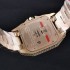 Santos De Cartier 100th anniversary TWF Swarovski diamonds RG White Dial on Bracelet A2824