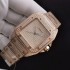 Santos De Cartier 100th anniversary TWF Swarovski diamonds RG Full Diamond Dial on Bracelet A2824