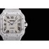 Santos De Cartier TWF 40mm SS/SS Best Edition Full Diamond Roman Markers Dial A2824