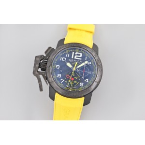 Chronofighter Superlight JKF 1:1 Best Edition Carbon dial on Yellow Rubber Strap A7750