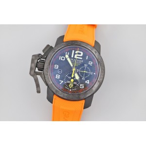 Chronofighter Superlight JKF 1:1 Best Edition Carbon dial on Orange Rubber Strap A7750