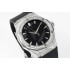 Classic Fusion Orlinski SS APSF 1:1 Best Edtion Black Faceted Dial Diamonds Bezel on Black Rubber Strap A2892