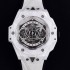 Hublot Big Bang BBF Sang Bleu II White Ceramic Best Edition White Dial on White Rubber Strap A1240