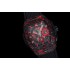Big Bang Spirit HBF Black Carbon 1:1 Best Edition Red Dial on Black Rubber Strap HUB4700