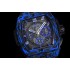 Big Bang Spirit HBF Black Carbon 1:1 Best Edition Blue Dial on Black Rubber Strap HUB4700