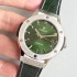 Big Bang Classic Fusion JJF 42mm 1:1 Best Edition Green Dial Green Leather strap HUB1110