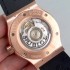 Big Bang Classic Fusion JJF 42mm 18k rose gold Black Dial Black Leather strap HUB1110