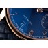 Portuguese Auto 7 Days AZF IW500713 1:1 Best Edition Blue Dial on RG Blue Leather Strap A52010