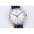 Portuguese IW358304 ZF 1:1 Best Edition SS White Dial Blue Markers on Blue Leather Strap A82200