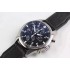 Pilot Chrono AZF IW378001 1:1 Best Edition Black Dial on Black Leather Strap A7750