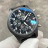 Pilot Chrono AZF IW388106 1:1 PVD Best Edition Black Dial on Black Leather Strap A7750