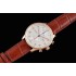 Portuguese Chrono IW371480 AZF 1:1 Best Edition White Dial on RG Brown Leather Strap A7750