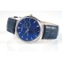 Master Ultra Thin Réserve de Marche SS ZF Best Edition Blue Dial on Blue Leather Strap A938