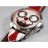 Konstantin Chaykin Joker TWF Best Edition White Dial Red Inner Bezel on Black Tie Leather Strap NH35A