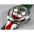 Konstantin Chaykin Joker TWF Best Edition White Dial Green Inner Bezel on Green Tie Leather Strap NH35A