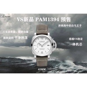 PAM01394 Luminor Marina 42mm VSF Best Edition White Dial on Brown Asso Strap P.9010 Clone
