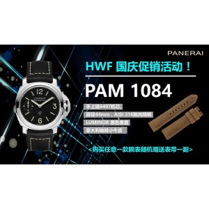 PAM01084 HWF SS 1:1 Best Edition on Black Leather Strap Strap A6497