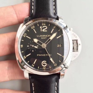 PAM00531 GMT VSF 1:1 Best Edition Black Dial on Black   Leather Strap P.9003 Super Clone