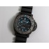 PAM01616 VSF Carbotech 47mm Best Edition Black Dial Blue Markers on Black Rubber Strap P.9010 Clone