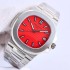 Nautilus SF 5711 1:1 Best Edition Red Textured Dial on SS Bracelet A324