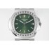 Nautilus PPF 5711/1A Best Edition Green Textured Dial T Diamonds Bezel on SS Bracelet 324CS V4