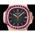 Nautilus GRF 5711RG  1:1 Best Edition Gray Dial Purple Diamonds Bezel on RG Bracelet 324CS