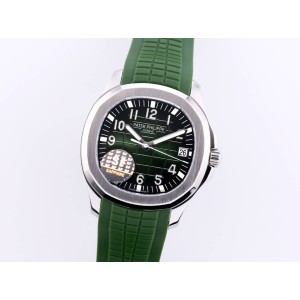 Aquanaut 5168 SF 1:1 Best Edition Green Dial on SS Green Rubber Strap A324 Super Clone V2