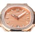 Nautilus MSF 7118/1200 Ladies 1:1 Best Edition RG Diamond Bezel Rose gold Dial on RG Bracelet A324