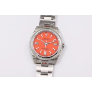 Oyster Perpetual ARF 124300 1:1 Best Edition Red Dial 904L Case and Bracelet SA3230