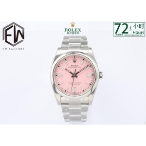 Oyster Perpetual EWF 126000 1:1 Best Edition Pink Dial on SS Bracelet A3230