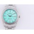 Oyster Perpetual SF 124300 Full Diamonds SS Tiffany Blue Dial Bracelet A2813 Movement
