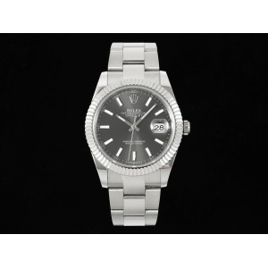 DateJust 41 SS DIWF 1:1 Best Edition Grey Luminous Dial on Oyster Bracelet SA3235