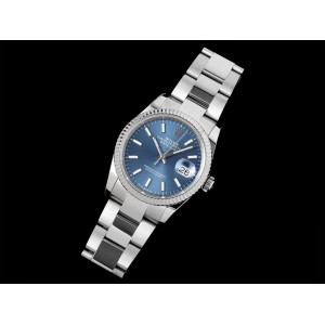 DateJust 36 SS DIWF 1:1 Best Edition Blue Luminous Dial on Oyster Bracelet SA3235