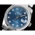 DateJust 36 SS DIWF 1:1 Best Edition Blue Dial Diamonds Markers on Oyster Bracelet SA3235